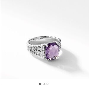 David Yurman Petitw Wheaton Sterling Silver with Amethyst